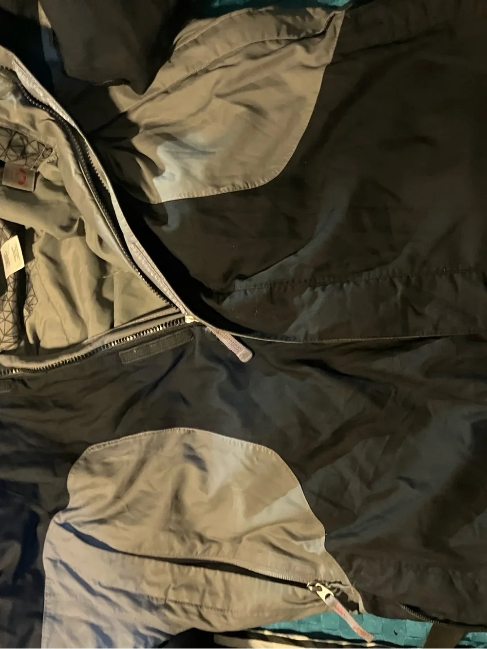 The North Face , Hyvent 3 in 1 , textile all purpose jacket, black & gray ,XL/Tg